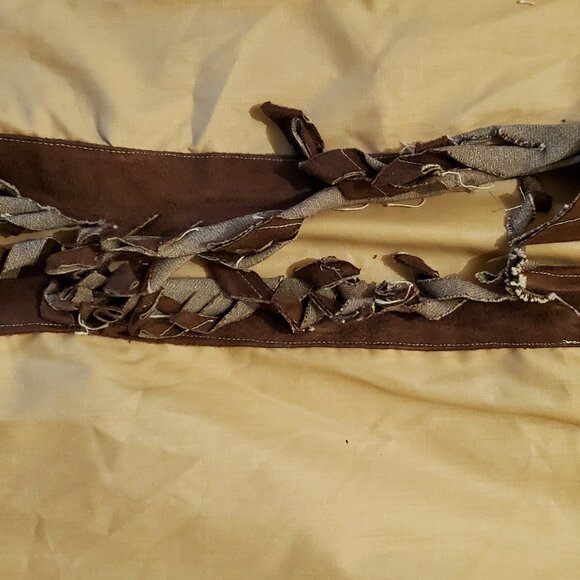 Child's Indian Halloween Costume Handmade Dress-Up Top, Loin Cloth, Ankle Fringe - Picture 15 of 15